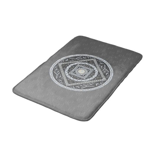 Cancer Mandala Bath Mat Badematte (Schrägansicht)