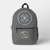 Cancer Mandala Bedruckter Rucksack (Vorderseite)