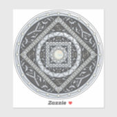 Cancer Mandala Contour Sticker (Blatt)