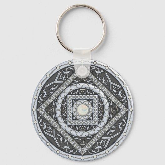 Cancer Mandala Schlüsselanhänger (Vorderseite)