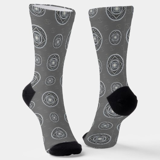 Cancer Mandala Socken (Gewinkelt)