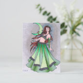 Cancer moon belly dancer postkarte (Stehend Vorderseite)