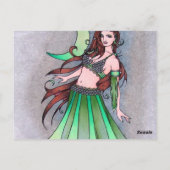 Cancer moon belly dancer postkarte (Rückseite)