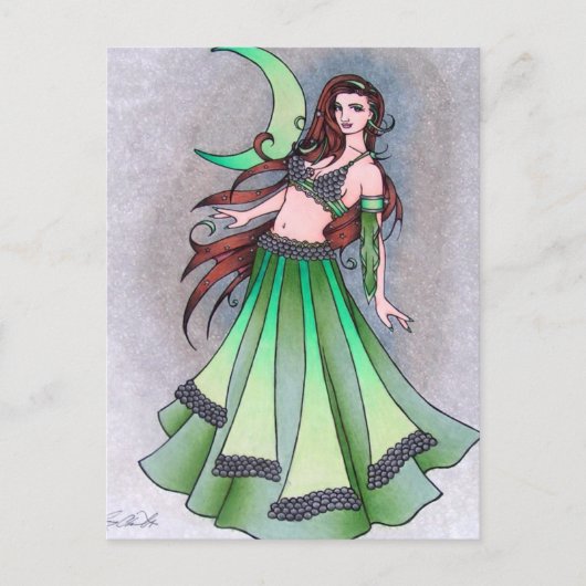 Cancer moon belly dancer postkarte (Vorderseite)