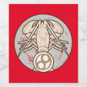 Cancer Mucha Art Nouveau Weinetikett (Einzelnes Label)