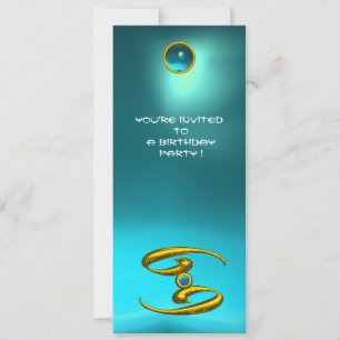 CANCER OPALE, Aquamarine, hellgelb Einladung