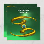 CANCER OPALE, Jade hellgelb blau grün Ankündigung (Vorne/Hinten)