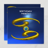 CANCER OPALE, Saphir hellgelb blau Ankündigung (Vorne/Hinten)