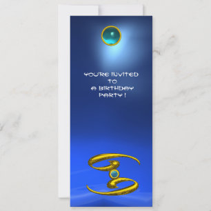 CANCER OPALE, Saphir hellgelb blau Einladung