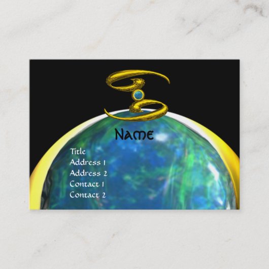 CANCER opalgelb, schwarz, grau Visitenkarte (Vorderseite)