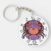 Cancer Pisces Zodiac Acrylic Keychain Schlüsselanhänger (Vorderseite)