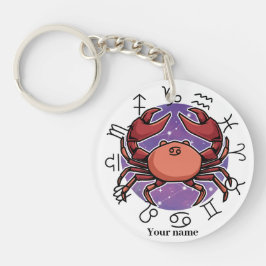 Cancer Pisces Zodiac Acrylic Keychain Schlüsselanhänger