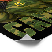 Cancer Queen Loc'd Black Woman Camouflage Zodi Poster (Ecke)