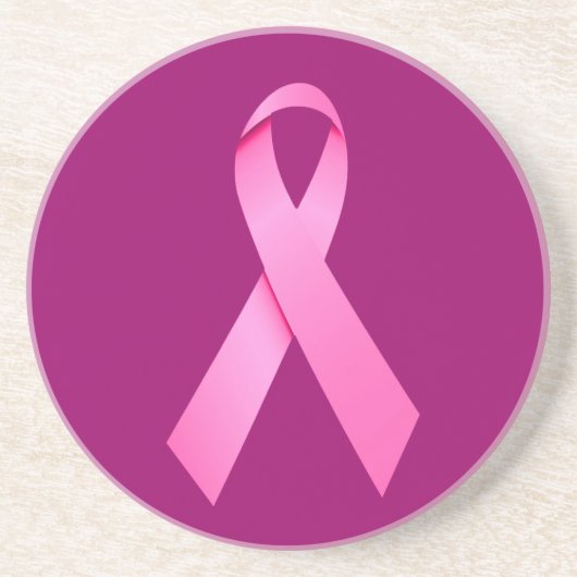 Cancer Ribbon Sandstone Untersetzer (Vorne)