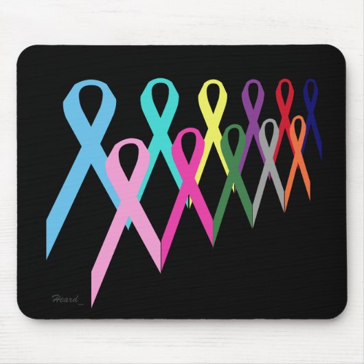 Cancer Ribbons Mousepad by Heard_ (Vorne)