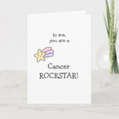 Cancer Rock Star! So stolz auf dich! Förderung Karte (Vorderseite)
