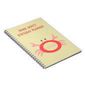 Cancer Star Sign Crab Notebook Notizblock (Rechte Seite)