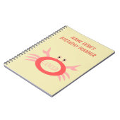 Cancer Star Sign Crab Notebook Notizblock (Linke Seite)