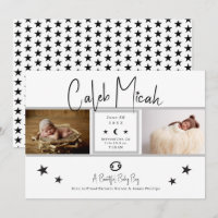 Cancer Stars Foto Baby Birth Ankündigung