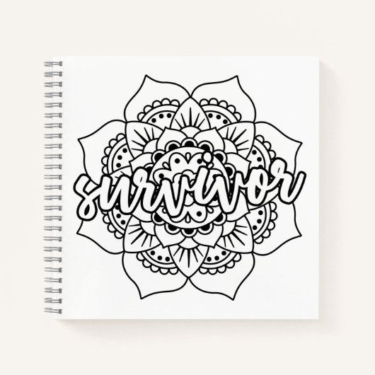 Cancer Survivor Mandala Journal Notizblock (Vorderseite)