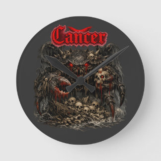 Cancer - The Bone Sentinel of Crimson Shadows Runde Wanduhr
