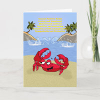 Cancer the crab, birthday card, cancerian