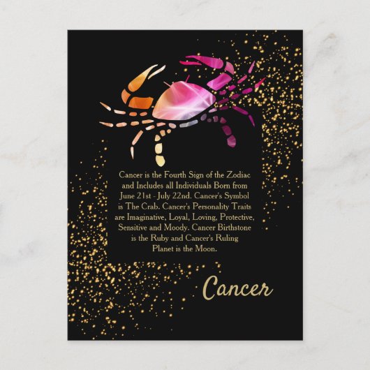 Cancer the Crab Postkarte (Vorderseite)