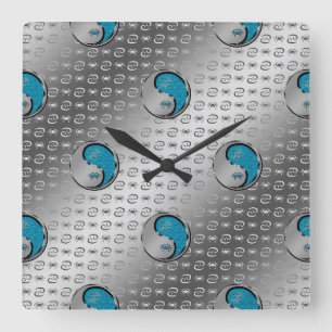 Cancer the Crab Quadratische Wanduhr