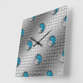 Cancer the Crab Quadratische Wanduhr (Winkel)