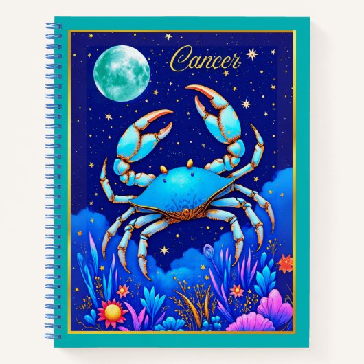 Cancer the Crab Zodiac Sign Journal  Notizblock (Vorderseite)