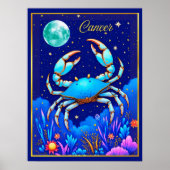 Cancer the Crab Zodiac Sign Poster (Vorne)