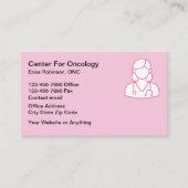 Cancer Theme Oncologist Business Cards Visitenkarte (Vorderseite)