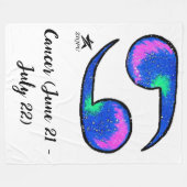 Cancer Throw Blankets Fleecedecke (Vorderseite (Horizontal))