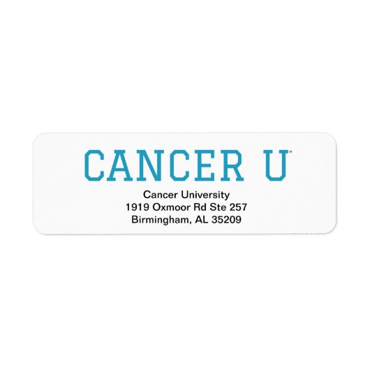 Cancer U return address label (Vorne)