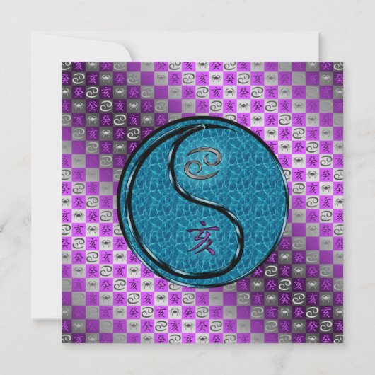 Cancer & Water Boar Karte (Vorderseite)