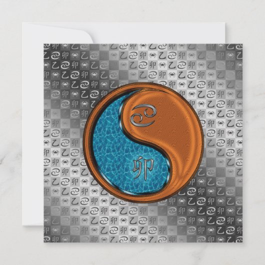 Cancer & Wood Rabbit Karte (Vorderseite)