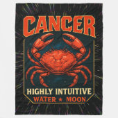 Cancer Zodiac 80's Rock Band Inspiriert Astrologie Fleecedecke (Vorderseite)