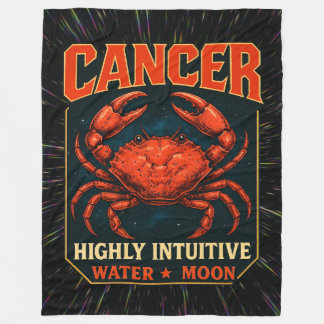 Cancer Zodiac 80's Rock Band Inspiriert Astrologie Fleecedecke