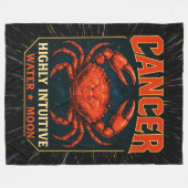 Cancer Zodiac 80's Rock Band Inspiriert Astrologie Fleecedecke (Vorderseite (Horizontal))