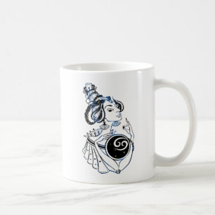 Cancer Zodiac Art Deco Lady Kaffeetasse