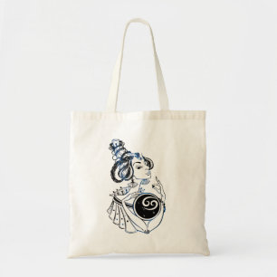 Cancer Zodiac Art Deco Lady Tragetasche