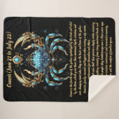 Cancer Zodiac Art Sherpadecke (Vorderseite (Horizontal))
