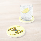 CANCER ZODIAC BIRTHDAY JEWEL Blue Opale ,Cream Sandstein Untersetzer (Seite)