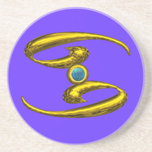 CANCER ZODIAC BIRTHDAY JEWEL Blue Opale , Sandstein Untersetzer