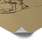 Cancer Zodiac Constellation by Hevelius 1690 Poster (Ecke)