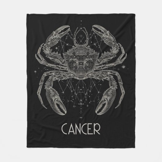 Cancer Zodiac Constellation Fleece Blanket (Vorderseite)
