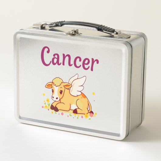 Cancer Zodiac Cow Png, Cute Cancer Metall Brotdose (Vorderseite)