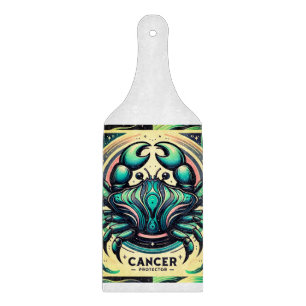"Cancer Zodiac Crab Design Paddel Schneidebrett