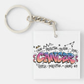 Cancer Zodiac Graffiti  Schlüsselanhänger (Vorderseite)