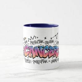 Cancer Zodiac Graffiti  Tasse